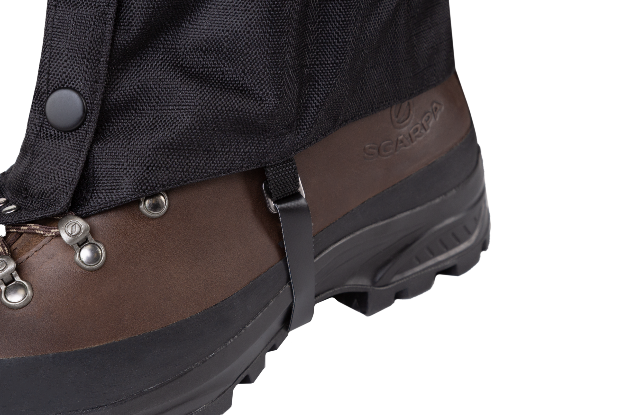 Hikehopper Trekmates Caingorn GTX Gamaschen - Gaters detail met schoen
