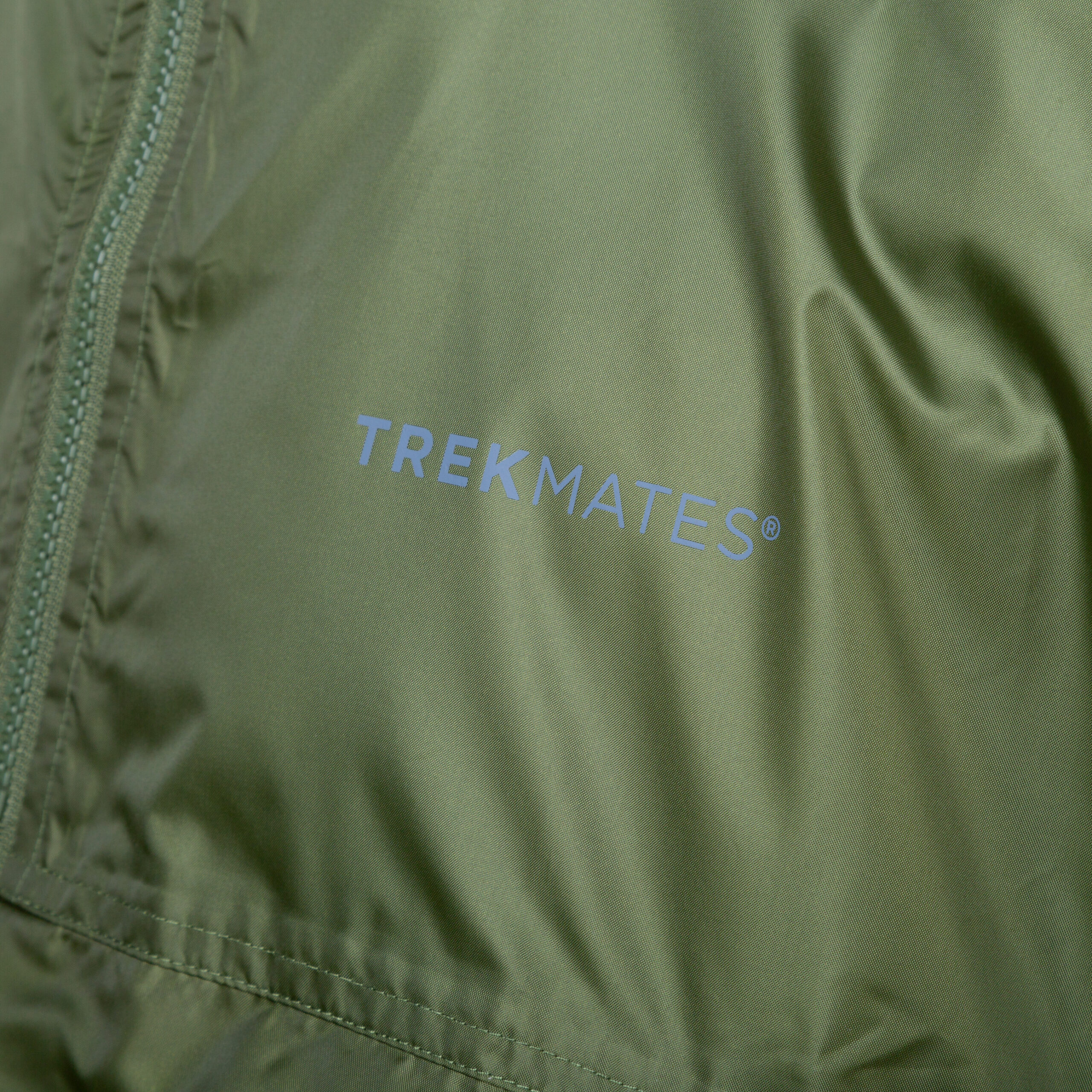 Hikehopper Trekmates Rove poncho groen detail detail front