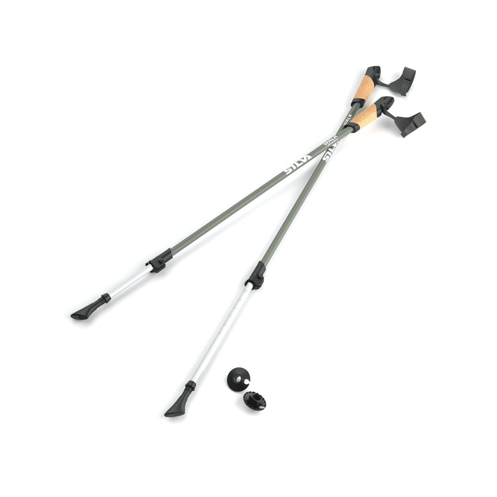 Silva Wandelstokken aluminium – rubberen grip - Afbeelding 1